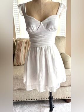 Princess Polly White Sweetheart Bust Mini Dress
